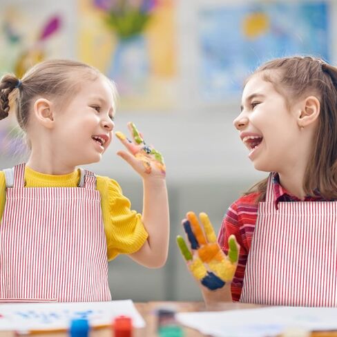 Kids Apron, Toddler Cotton Adjustable Bib Chef Apron with Pocket, For Children Age 2 to 5 years, Boys Girls in Saudi Arabia