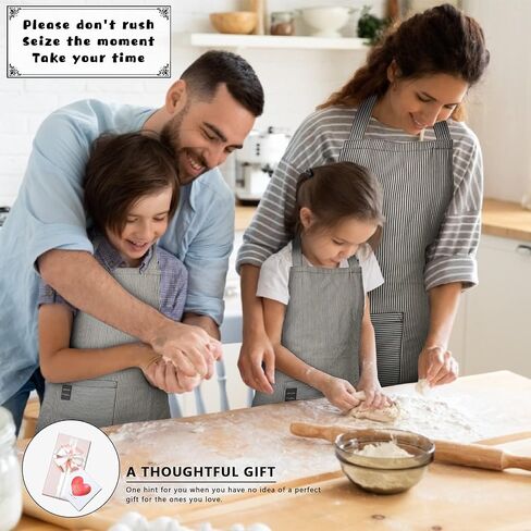 Kids Apron, Toddler Cotton Adjustable Bib Chef Apron with Pocket, For Children Age 2 to 5 years, Boys Girls in Saudi Arabia