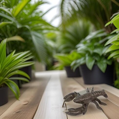 تمثال جراد البحر الصغير من الحديد الزهر من مجموعة ذا بريدج للديكور البحري والساحلي in Kuwait