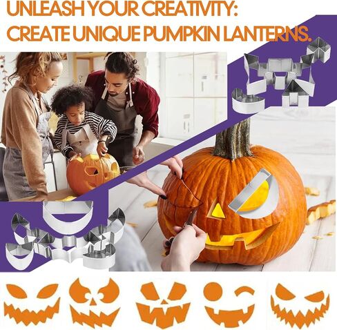 pumpkin carving tools bulk for party,halloween pumpkin carving kit with stencils adults,pumpkin carving tools family pack,kid safe pumpkin carving set (24 PCS) in Saudi Arabia