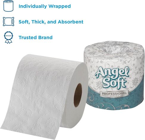 Georgia-Pacific Angel Soft Toilet Paper, 16880, Bulk Case of 80 Rolls, 450 Sheets Per Roll, Individually Wrapped, 2-Ply Soft and Strong Toilet Tissue in Saudi Arabia