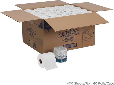 Georgia-Pacific Angel Soft Toilet Paper, 16880, Bulk Case of 80 Rolls, 450 Sheets Per Roll, Individually Wrapped, 2-Ply Soft and Strong Toilet Tissue in Saudi Arabia