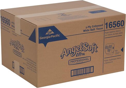 Georgia-Pacific Angel Soft Toilet Paper, 16880, Bulk Case of 80 Rolls, 450 Sheets Per Roll, Individually Wrapped, 2-Ply Soft and Strong Toilet Tissue in Saudi Arabia