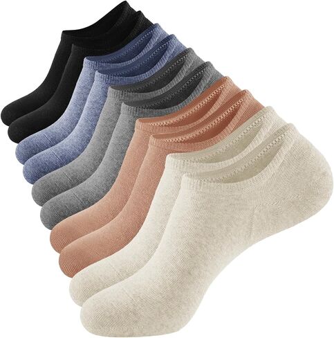 J-BOX Mens Athletic Quarter Socks,Cotton Ankle Socks for Men,Breathable Cushioned Socks 8/10 Pairs in Kuwait