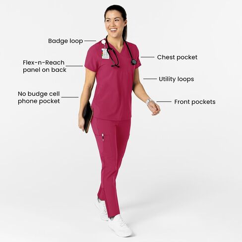 Wink Women's Flex-n-Reach V-Neck Scrub Top in Saudi Arabia