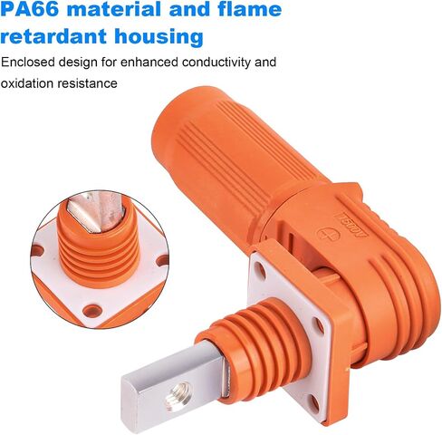 Battery Energy Storage Connector, Connectors High Current Quick Plug Terminal Flame Retardant IP67 Waterproof Elbow Power Terminal Right Angle Crimping Wiring 120A/200A (Positive Electrode) in Kuwait