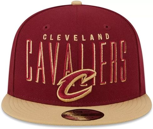 عصر جديد كليفلاند كافالييرز 9FIFTY قبعة Snapback العنوان، قبعة قابلة للتعديل الذهب الأحمر in Saudi Arabia