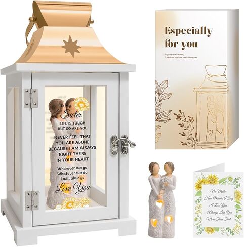 فانوس هدايا الأخت - هدايا أخت فريدة من الأخت، هدايا عيد ميلاد للأخت، أفضل أفكار هدايا للأخت لعيد الأم، عيد الميلاد، عيد الشكر، أخوات، هدايا فانوس صغيرة من الأخت in Kuwait
