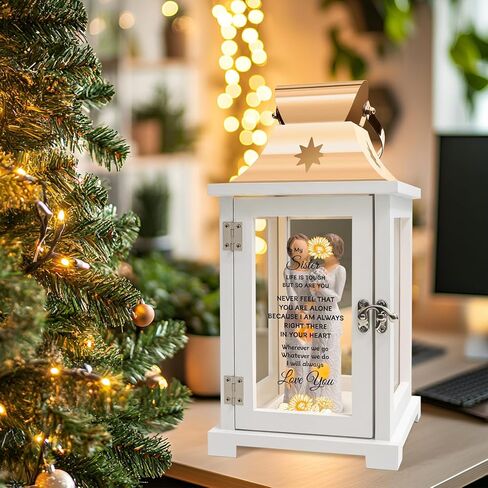 فانوس هدايا الأخت - هدايا أخت فريدة من الأخت، هدايا عيد ميلاد للأخت، أفضل أفكار هدايا للأخت لعيد الأم، عيد الميلاد، عيد الشكر، أخوات، هدايا فانوس صغيرة من الأخت in Kuwait