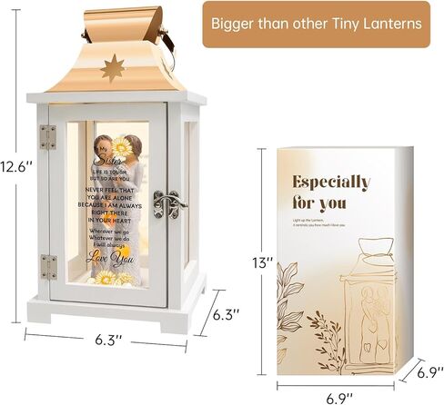 فانوس هدايا الأخت - هدايا أخت فريدة من الأخت، هدايا عيد ميلاد للأخت، أفضل أفكار هدايا للأخت لعيد الأم، عيد الميلاد، عيد الشكر، أخوات، هدايا فانوس صغيرة من الأخت in Kuwait