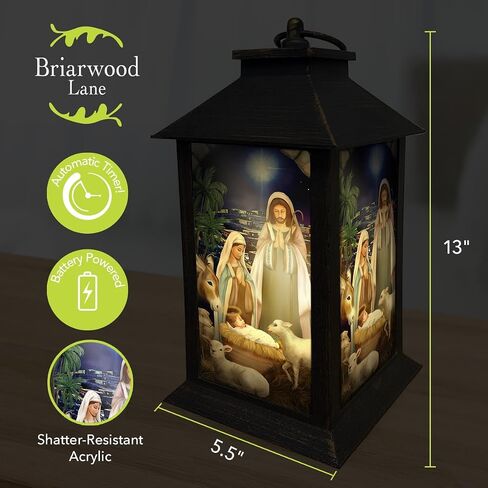 Christmas on The Farm Lantern 13.5" x 5.5" x 5.5" Briarwood Lane in Saudi Arabia