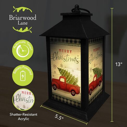 Christmas on The Farm Lantern 13.5" x 5.5" x 5.5" Briarwood Lane in Saudi Arabia
