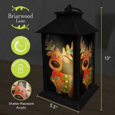 Christmas on The Farm Lantern 13.5" x 5.5" x 5.5" Briarwood Lane in Saudi Arabia