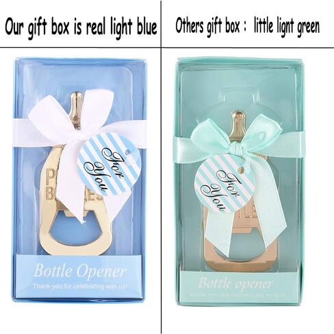 Set of 24 Bottle Opener Baby Shower Favor For Guest,Cute Poppin Bottle Shaped Bottle Opener Favors for Baby Shower Souvenir Supplies and Decorations For Boy or Girl (Real Blue, 24) in Saudi Arabia