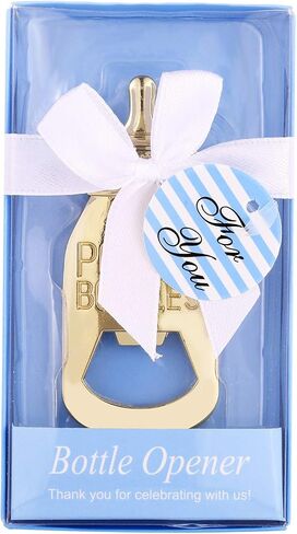 Set of 24 Bottle Opener Baby Shower Favor For Guest,Cute Poppin Bottle Shaped Bottle Opener Favors for Baby Shower Souvenir Supplies and Decorations For Boy or Girl (Real Blue, 24) in Saudi Arabia