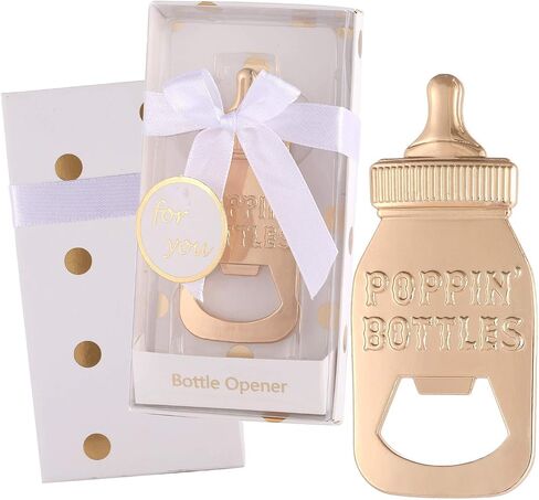 Set of 24 Bottle Opener Baby Shower Favor For Guest,Cute Poppin Bottle Shaped Bottle Opener Favors for Baby Shower Souvenir Supplies and Decorations For Boy or Girl (Real Blue, 24) in Saudi Arabia