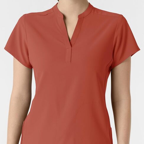 Wink Women's Mandarin Collar Scrub Top in Saudi Arabia