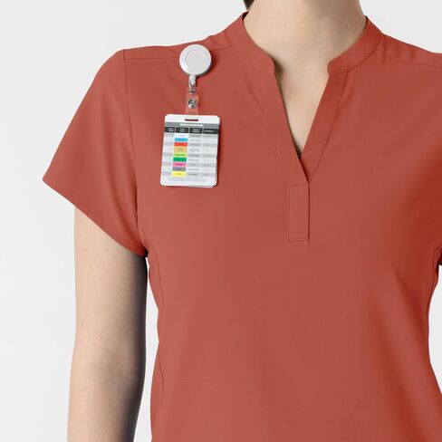 Wink Women's Mandarin Collar Scrub Top in Saudi Arabia