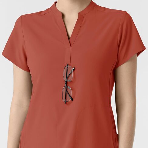 Wink Women's Mandarin Collar Scrub Top in Saudi Arabia