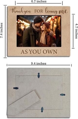 إطار صورة الصداقة يناسب الصور مقاس 5 × 7 - إطار صورة بسيط مع حامل خشبي خلفه - إطار خشبي لعرض الديكور لوقوف الطاولة - هدايا للأصدقاء - A07 in Saudi Arabia