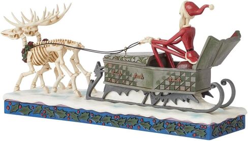 Enesco Disney Traditions Collection by Jim Shore The Nightmare Before Christmas Santa Jack in Sleigh and Skull Reindeer Figurine- Hand Painted Crafted Collectible Disney Figurines Home Decor, 6.5 Inch in Saudi Arabia