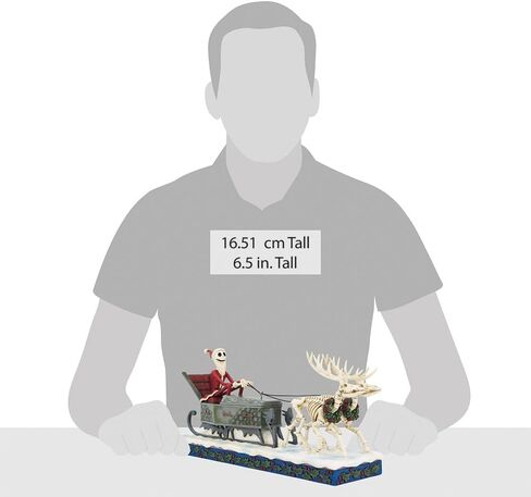Enesco Disney Traditions Collection by Jim Shore The Nightmare Before Christmas Santa Jack in Sleigh and Skull Reindeer Figurine- Hand Painted Crafted Collectible Disney Figurines Home Decor, 6.5 Inch in Saudi Arabia