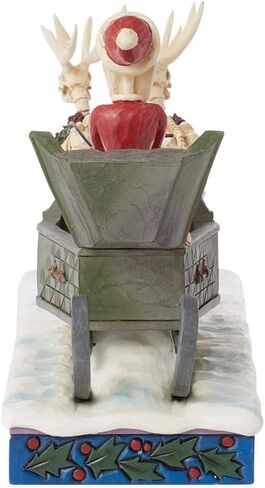 Enesco Disney Traditions Collection by Jim Shore The Nightmare Before Christmas Santa Jack in Sleigh and Skull Reindeer Figurine- Hand Painted Crafted Collectible Disney Figurines Home Decor, 6.5 Inch in Saudi Arabia