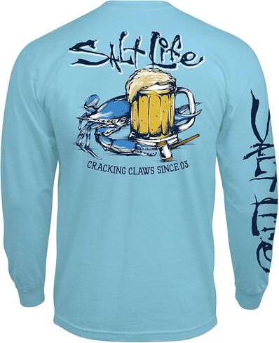 Salt Life Men's Bushel N Beer Long Sleeve Classic Fit Shirt in Saudi Arabia