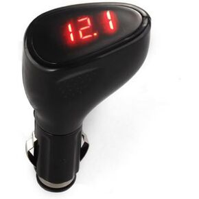 Car Vehicle Voltmeter Voltage Gauge Volt Meter Cigarette Plug Monitor 12V
