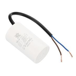 YOKIVE 18uF CBB60 Capacitor with 2 Wires, AC 450V(White, 73x40mm)