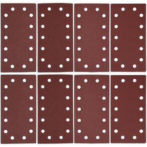 40Pcs Sanding Sheets Set 115 x 230 mm Sander Pads Hook and Loop 1/2 Sanding Sheets for Orbital Sanders, Mixed Grit 60/80/120/240