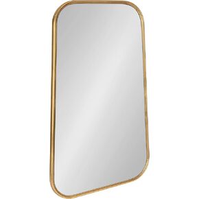 Kate and Laurel Caskill Wall Mirror, 20 x 32, Black, Decorative Cowbell Inspired Mirror with Oblong Rectangular Shape and Versatile Styling Options