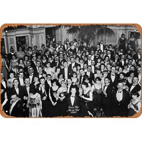 The Shining Ballroom Overlook Hotel Jack Torrance Movie Poster Retro Metal Sign Vintage Tin Sign for Bar Man Cave Garage Home Wall Decor Gift 12 X 8 inch
