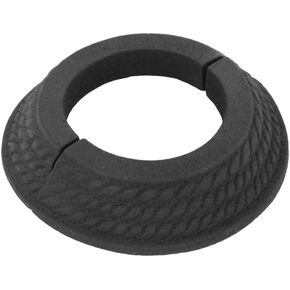 Renovators Supply Manufacturing Aluminum Escutcheon Plate 3.13" OD Escutcheon 1.25" IPS Lacquered Black Finish Radiator Flange