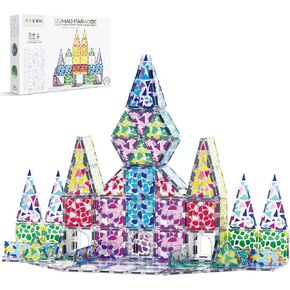 Veneibe Magnetic Tiles Animal for Toddler, Magnet Tiles Building Toys Set, Prairie World Pretend Play Game, Assembly Structure, Preschool STEM Toy for Kids Age 1-3 3-5 4-6 in Kuwait