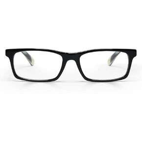 eyebobs - Number Cruncher | Premium Reading Glasses for Men and Women | Rectangle Frame for Wide Faces | Sizes 0.0x - 4.0x