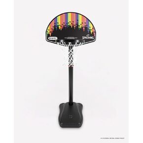 Spalding X Crayola 24" Molded Eco-Composite Telescoping Youth Portable Hoop