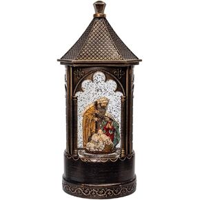 Kurt Adler 11.5-inch Battery Operated Lighted Nativity Water Lantern