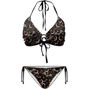 2 Piece Bathing Suit for Women Sexy String Bikini Set Halter Swimsuit Summer Swimwear