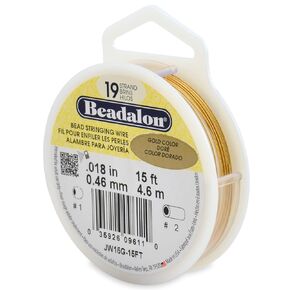 Beadalon 19 جديلة سلك خرز من الفولاذ المقاوم للصدأ، 012 بوصة / 0.30 مم، ساطع، 30 قدم / 9.2 م