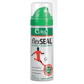 CURAD Flex Seal Spray Bandage, Water Resistant, Transparent, Ideal for Cuts and Scrapes, Quick Wound Care Solution, 40 mL, Pack of 24