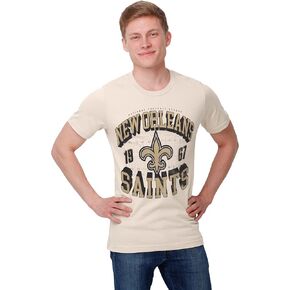 FOCO Men's NFL Team Logo Field Arched Wordmark T-Shirt