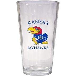 Kansas Jayhawks 16 oz Pint Glass Officially Licensed Collegiate Product