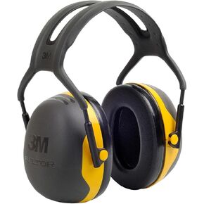 3M PELTOR Ear Muffs, Noise Protection, Hard Hat Attachment, NRR 24 dB, Construction, Manufacturing, Maintenance, Automotive, Woodworking, X2P3E,Black/Yellow