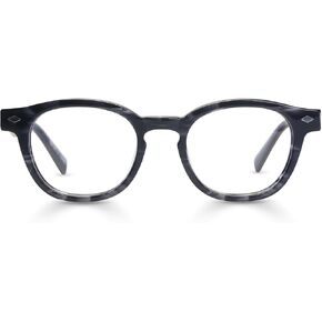 eyebobs - Bitty Witty | Premium Reading Glasses for Men and Women | Round Frame for Narrow Faces, White Marble, 1.75