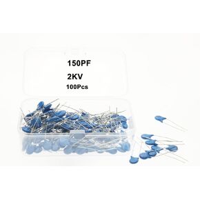 150PF, 150PF 2KV, 150PF Capacitors, 150PF Ceramic Capacitors, 150PF Capacitors 2KV, 150PF 2KV Ceramic Capacitors, 150PF 2KV Blue high-Voltage Ceramic Capacitors, 100Pcs ﻿