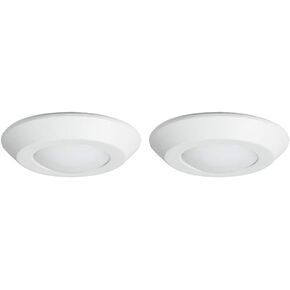 HALO BLD6089SWHR BLD 6 in. White Integrated Recessed Ceiling Light Trim at Selectable CCT (2700K-5000K), Title 20 Compliant LED Direct Mount, 6"