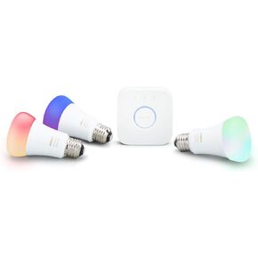 Philips Hue White LED Smart Light Bulb Starter Kit, 3 A19 Smart Bulbs & 1 Hue Hub, (Works with Alexa, Apple HomeKit, and Google Assistant)