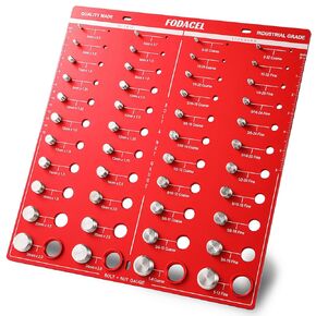 44 Nut and Bolt Thread Checker, Thread Checker, Bolt Size and Thread Gauge Identifier, Standard Ruler with Inches and Centimeters On Both Sides