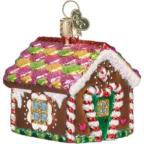 Old World Christmas Ornaments: Gingerbread Collection Glass Blown Ornaments for Christmas Tree, Gingerbread House, 20013
